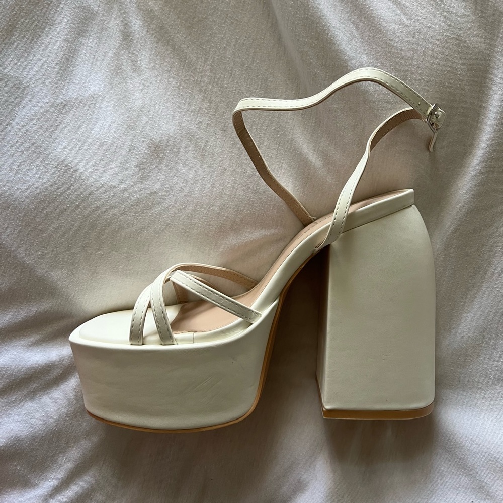 White Platform Heels